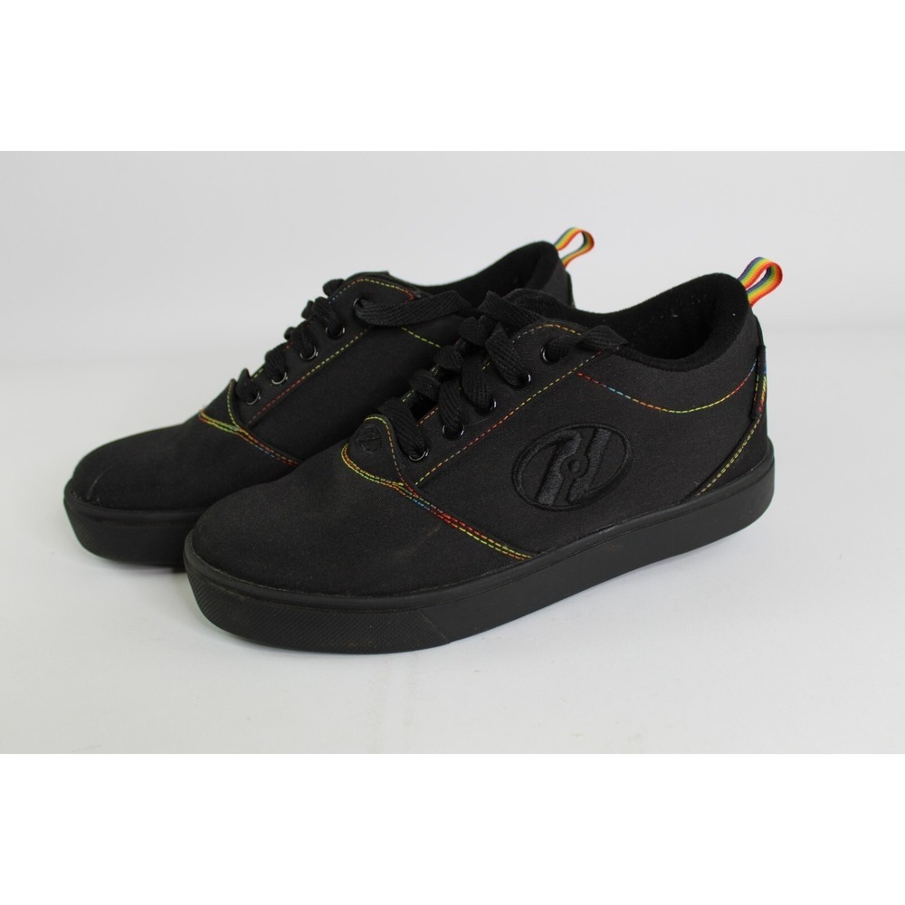 HEELYS PRO 20 Roller Skate Shoes Wheeled Sneakers YOUTH Size 6 Black Rainbow